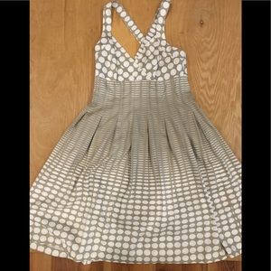 Calvin Klein polka dot tan colored dress sz 8